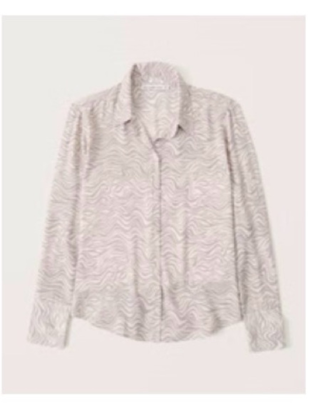 Abercrombie Boyfriend Faux Silk Button-Up Shirt
